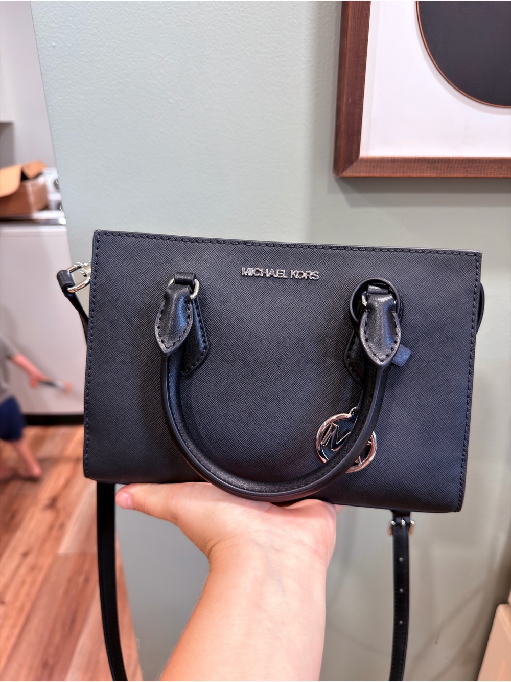 MICHAEL KORS Black Small Sheila Satchel